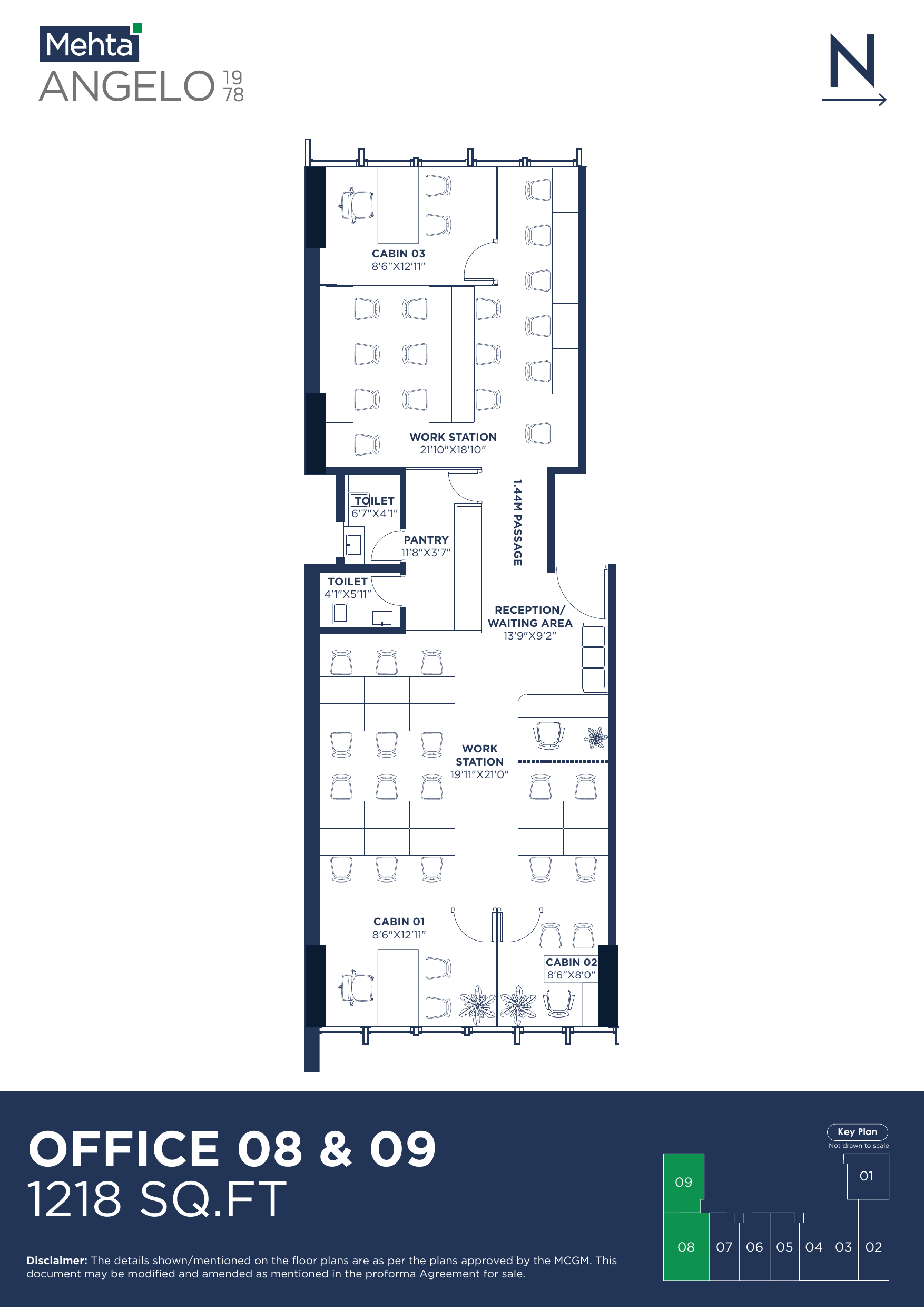 Office 08 & 09 - 1218 SQ.FT